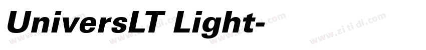 UniversLT Light字体转换